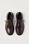 Men's Thick Sole Lace-Up Derby Shoes Brown - 3