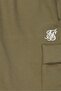 Men Embroidered Logo Basic Shorts, Olive - 5