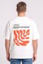 Men Crew Neck Short Sleeve Brand Logo T-Shirt, White - 4