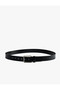 Faux Leather Belt with Rectangular Buckle - 2
