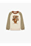Tiger Printed Crew Neck Long Sleeve Oversized Sweatshirt