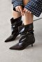 Lina Women's Pino Heel Wrinkled Leather Boots Brown