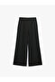 Belted Pocketed Striped Pleated Wide Leg Fabric Trousers - 2