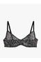 Underwired Non-Padded Patterned Tulle Bra