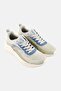 Men Cross Lace Up Training Shoes, Light Grey - 2