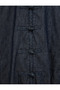Long Sleeve High Collar Decorated Buttoned Denim Bomber Jacket - 4