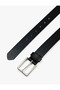 Faux Leather Belt with Rectangular Buckle - 3