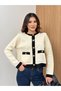 Women's Striped Buttoned Knitwear Cardigan - 2
