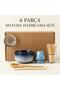 6 Piece Matcha Preparation Set Bamboo Whisk Ceramic Bowl Strainer Measuring Spoon and Spoon Blue