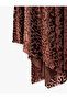 Textured Velvet Leopard Patterned Asymmetrical Skirt - 4