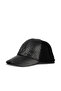 Black python-suede leather men's hat - 2