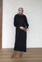 Belted Long Dress with Woven Detail - 4
