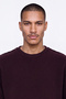 Men's Thessaloniki Knitted Dirty Stitching Crew Neck Oversize Knitwear Dark Brown - 4