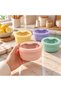 400ml 100% Platinum Silicone Round Storage Container, Clear Window Lid, Bpa Free, Microwave Freezer Safe, Reusable Food Container - 3