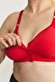 Wireless Snap-On Gathering Bra Cc869 Red - 2