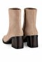 Fabiola Mink Suede Women's Daily Stylish Elegant Pointed Heeled Studded Detailed Stretch Form Zippered Thick Boots Bootie - 2