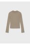 Girl's Turtleneck Knitted Sweater Beige 7056