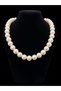 Women's Single Row Classic Design 0.70 cm Diameter Majorca Pearl Wedding and Engagement Necklace
