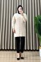 Övünç Hirka Mercerized Fabric Women's Beige Open-Front Buttoned Cardigan