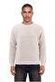 Men's Thessaloniki Knitted Clean Stitching Crew Neck Oversize Knitwear Stone - 3