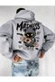 Mooda 3 Threaded Unisex Oversize Hooded Sweatshirt - 2