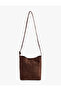 Faux Suede Long Strap Hobo Bag - 3