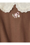 Lcw Baby Brown Baby Collar Embroidered Baby Girl Sweatshirt - W6Bd83Z1-R1T |   Lcw - 2