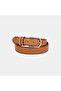 Men's Tan Oval Buckle Leather Sports Belt