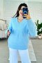 V-Neck Knitwear Blouse 7K044