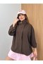 Women's Stand Collar Buttoned Oversize Shirt