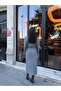 Imported Cashmere Fabric Belt Included Accessory Detail Glitter Lined Design Coat - 6