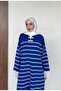 Lace Detailed Striped Knitwear Dress - 4