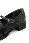 Ba04612 Black Rubber Two-Strap Casual 4 cm Heeled Ballerina Shoes - 40 - 5