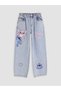 Esvab • Modern & Distinctive Baggy Fit Popular Cartoon Hero Themed Printed Girls' Jeans