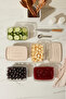 Set of 5 Rectangular Storage Containers 600 ml Refrigerator Organizer Freezer Compatible - 4