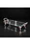 Kristal - Silver Metal Stand Presentation Tray Cookie Holder