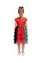Kids' National Day Cap-Sleeve Ruffled Flag Color Dress - 3