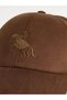 Brown Embroidered Men's Cap Hat - 2