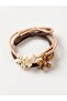Cute Flower Figured Hair Ties Set - 2-Piece Brown Tones - 4