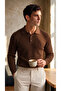 Men's Polo Collar Buttoned Long Sleeve Ribbed Knit Sweater - 3