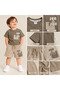 Baby Boy Double Pocket Short Sleeve Shorts Set