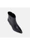 Women's Black Snake Patterned Zippered Heeled Leather Boots - 7