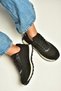 Z973541804 Black Fabric Women's Sports Shoes Sneakers - 2