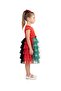 Kids' National Day Cap-Sleeve Ruffled Flag Color Dress - 2