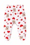 Newborn Baby 5-Piece Hospital Discharge Set 100% Cotton with Heart and Teddy Bear Pattern - 4