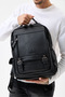 Premium Faux Leather Backpack Business Bag First Class Quality Fabric Bag - 4