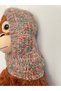 Baby Kids Hand Knitted Knitted Neck Collar Beanie Balaklava Green Orange 0-2 Years Old - 2