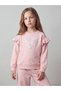 Crew Neck Embroidered Girls' Set - 2
