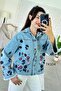 Beaded Embroidered Denim Jacket 7K104 - 4
