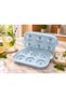 Donut Ice Mold 6-Piece Ring Ice Tray with Lid – Donut Shaped Ice Mold for Drinks and Cocktails Blue - 5